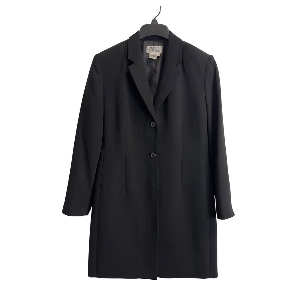 Style & Co Collection Petite Black Longline Blazer Jacket Size 4P